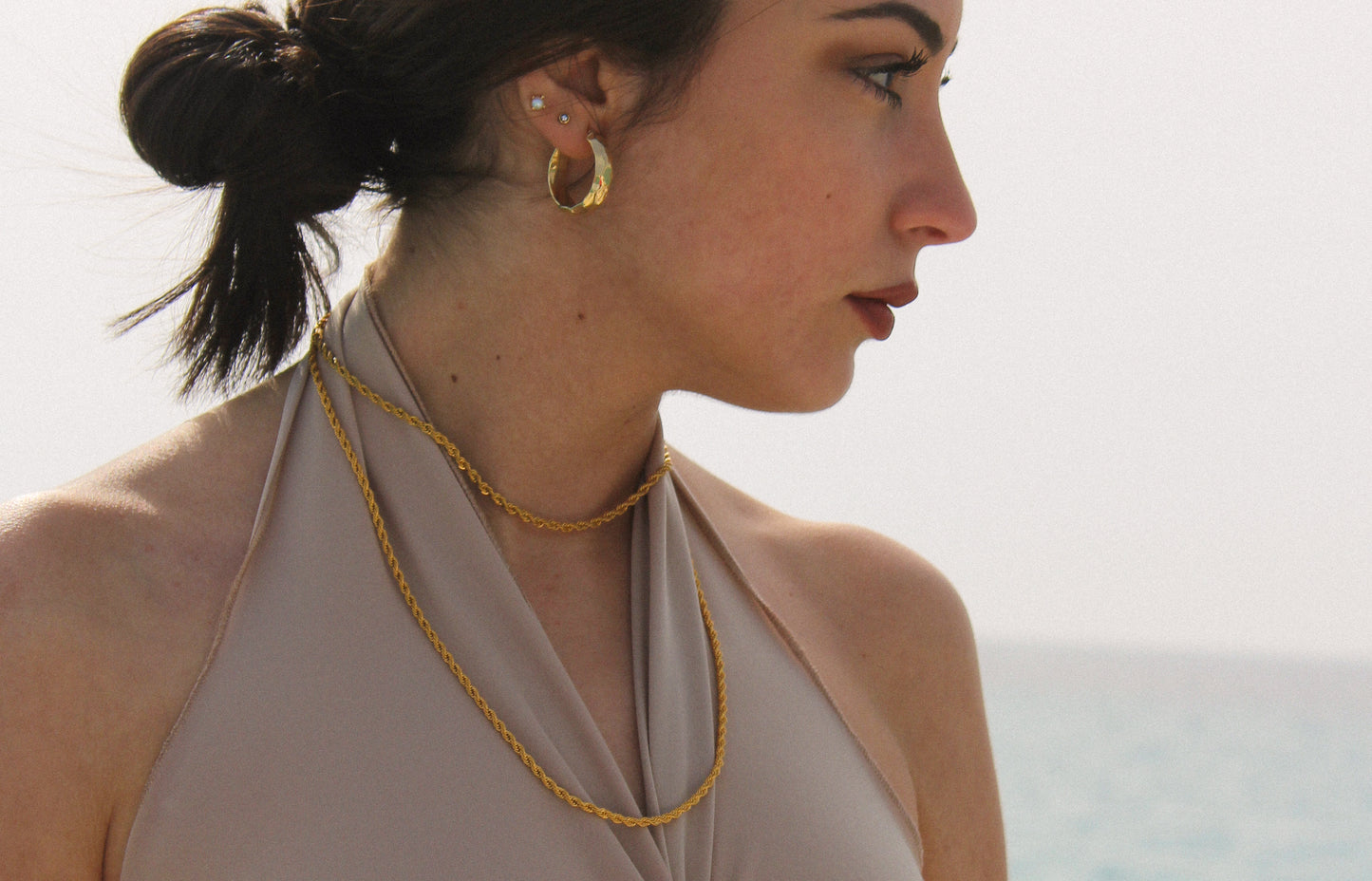 MAXI HOOPS VINTAGE GOLD